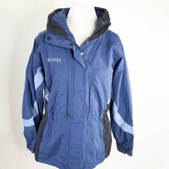 Columbia Womens Medium Jacket shell only Zipper Pockets Blue - Picture 1 of 6